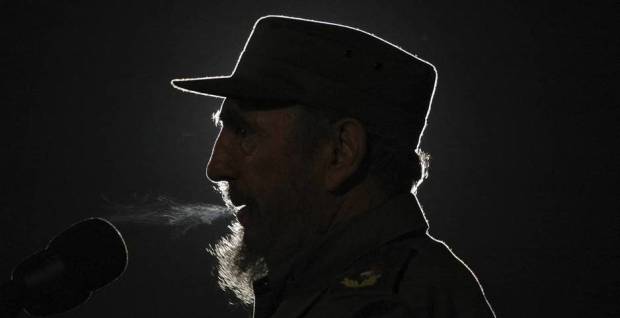 El líder cubano Fidel Castro en una imagen tomada el 4 de febrero de 2006 durante un discurso pronunciado en la Plaza de la Revolución de La Habana. © Fotografía: Agencia EFE.